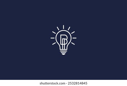 Letra b con el icono del logotipo de la bombilla de diseño de Vector de inspiración de Plantilla de diseño