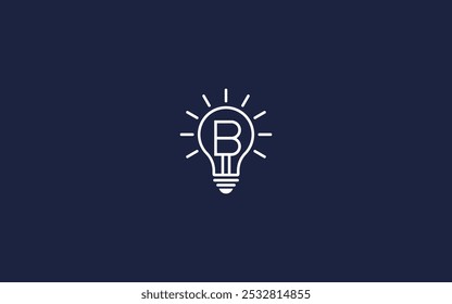 Letra b com ícone de logotipo bulbo design vetor design modelo inspiração