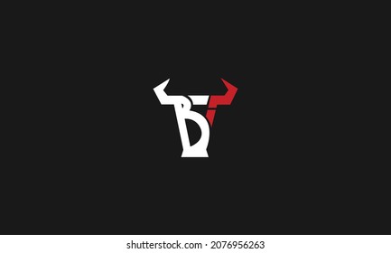 LETTER B BULL LOGO WITH NEGATIVE SPACE EFFECT FOR LOGO DESIGN AND ILLUSTRATION USE