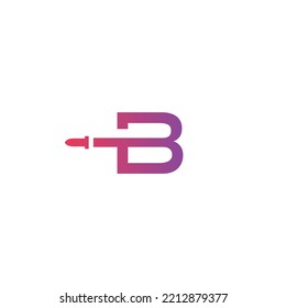Logo de la bala B diseño simple y único