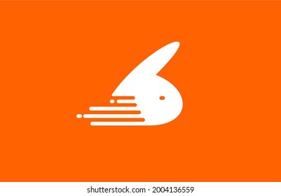 Letter b bunny fast logo