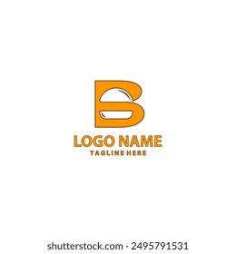 Vector de diseño de logotipo de hamburguesa letra B
