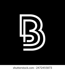 letter b business brand identity modern logo design vector