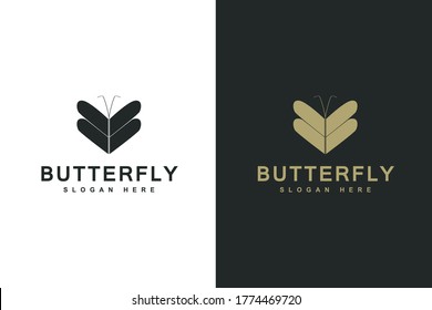 Plantilla de diseño del logotipo de la mariposa de la letra B. ilustración simple para uso de marca de moda de negocios, spa y cosmética.