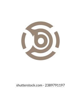 diseño del logotipo del círculo de la letra B C abstruct