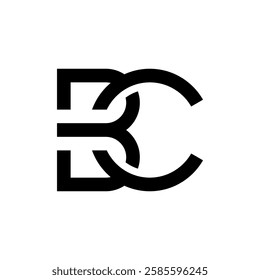 letter B and letter C logo , simple and clean