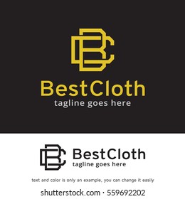 Letter B and C Logo Template Design Vector or Icon