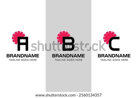 Letter A B C Sunrise Logo, symbolizing new beginnings and growth
