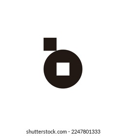 Letter b camera geometric symbol simple logo vector