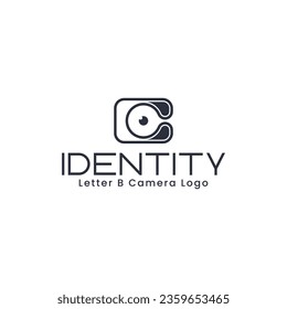 El logotipo de la cámara de la carta B es muy bueno para los logotipos iniciales, la fotografía, la videografía, el estudio, las tiendas, etc.