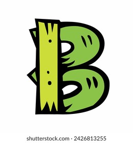 Letter "B" in carton style