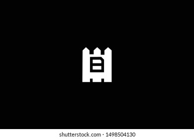 Letter B Castle Logo Design Initial Stock Vector (Royalty Free ...