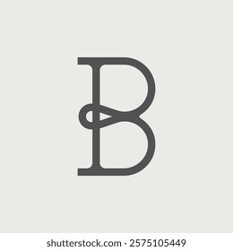 Letter B Cattle Brand Logo. Livestock Branding Symbol Initial Monogram Vector Design Template