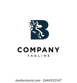 Letra B Vetor de Ícone de Logotipo Centaur