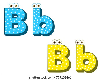 Stock Vektor „Letter B Character Capital Small Cartoon“ (bez Autorských ...