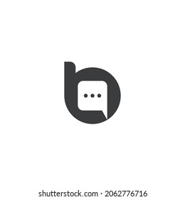 Letter B Chat Communication Logo Design Stock Vector (Royalty Free ...