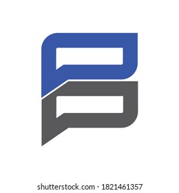 diseño de logotipo de chat de carta B para la empresa