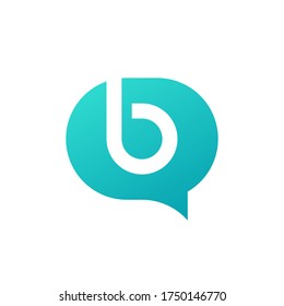 Letter B Chat Logo Icon Vector Stock Vector (Royalty Free) 1750146770