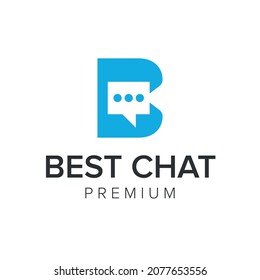 Buchstabe B Chat Logo Symbol Vektorvorlage