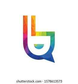 Letter B Chat Talk Logo Template Vector Design	
