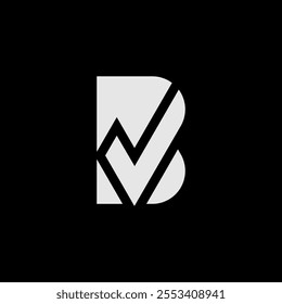 Letter B Check mark Logo, Letter B with check mark icon combination, suitable for brand and company logos, vector illustration