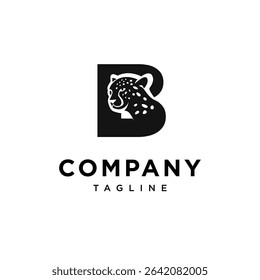 Letter B Cheetah Logo Icon Vector