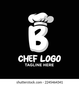 Letter B Chef Logo Design Template Inspiration, Vector Illustration.