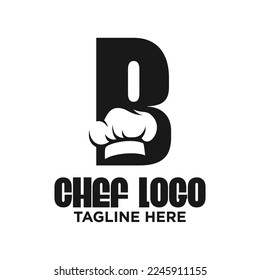 Letter B Chef Logo Design Template Inspiration, Vector Illustration.