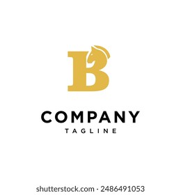 Letter B Chess Horse Logo icon vector template.eps