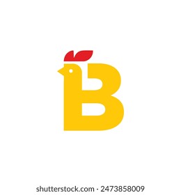 Letter B Chick logo icon vector template.eps