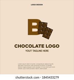 Letter B Chocolate logo template design in Vector illustration