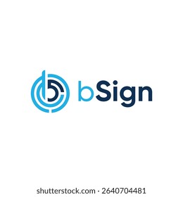 letter b and circle abstract logo designs
