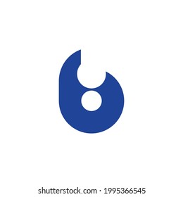letter b circle geometric simple unique shape logo vector