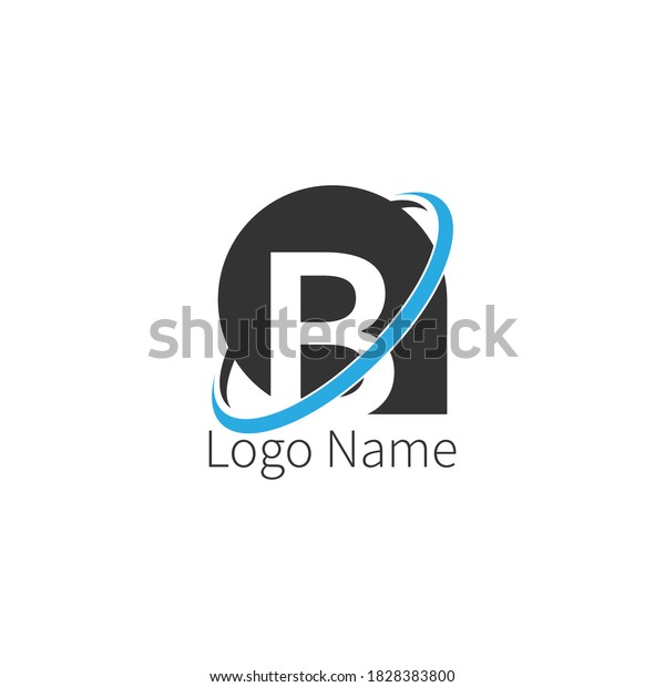 Letter B Circle Icon Logo Design Stock Vector (Royalty Free) 1828383800 ...