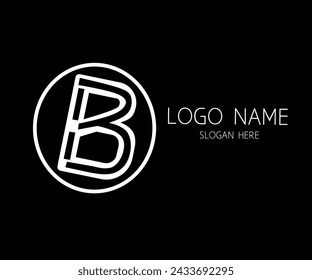 letra " B " diseño del logotipo del monograma del círculo, diseño simple del logotipo del vector para su marca, negocio, etc

