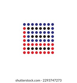 Letter a and b circles, square geometric symbol simple logo vector