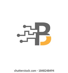 Letter B Circuit Technology Logo Icon Stock Vector (Royalty Free ...