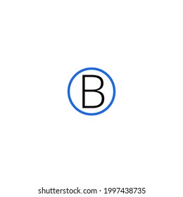letter B circular logo design, simple and elegant design concept