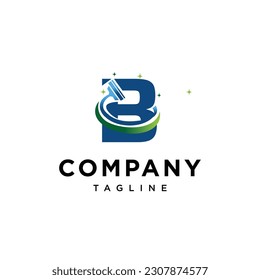  Letter B cleaning care logo icon vector template.eps