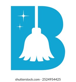 Letter B cleaning logo, B Cleaning service logo Template
