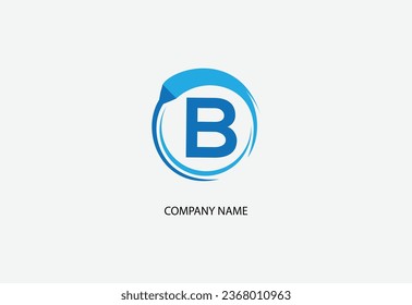 Letter B cleaning service logo design template