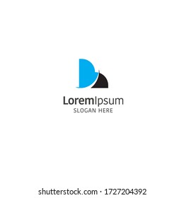 Plantilla de diseño de logotipo de carta B y nube en blanco