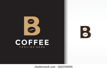 Letter B Coffee Bean Logo Stock Vector (Royalty Free) 1833769690 ...