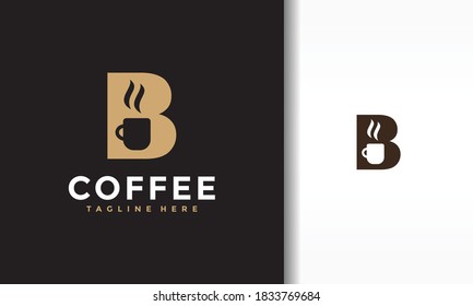 letter B coffee cup logo