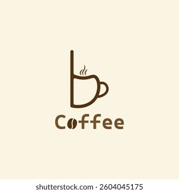 letter b coffee logo design