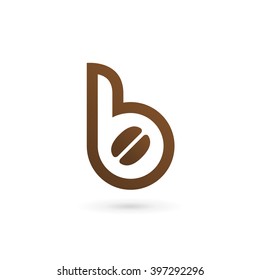 Letter B coffee logo icon design template elements
