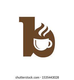 Letter B Coffee Shop and Cafe Restaurant Logo Vector Design