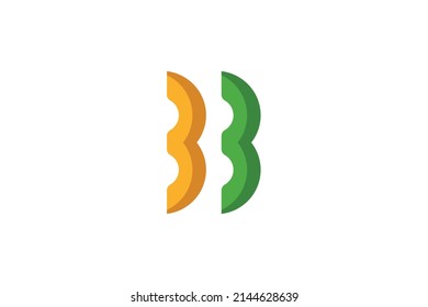 Vector de logotipo en color de la letra B