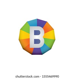 Letter B Colorful B Logo Initial: เวกเตอร์สต็อก (ปลอดค่าลิขสิทธิ์ ...