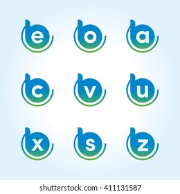 Letter b combination of various letters